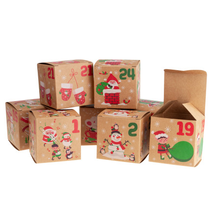 TG76370 ADVENTSKALENDER BOXEN ADVENT URLAUB DIY HAND GEMACHT LEER