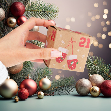 TG76370 ADVENTSKALENDER BOXEN ADVENT URLAUB DIY HAND GEMACHT LEER