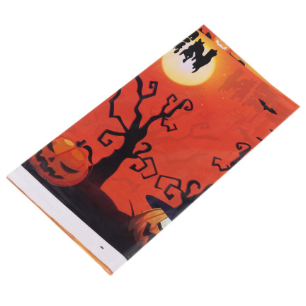 TG76540 HALLOWEEN TISCHDECKE ORANGE GROSSE TISCHDEKORATION KÜRBISSE