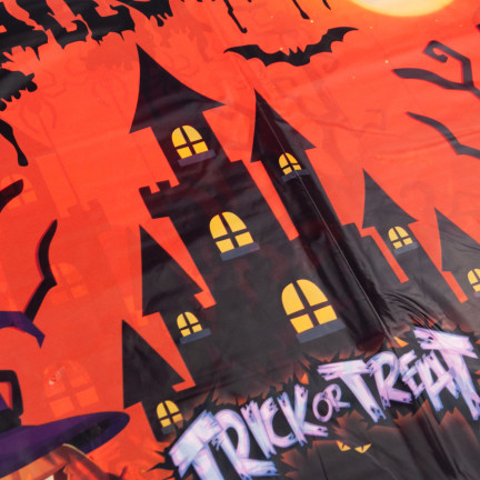 TG76540 HALLOWEEN TISCHDECKE ORANGE GROSSE TISCHDEKORATION KÜRBISSE