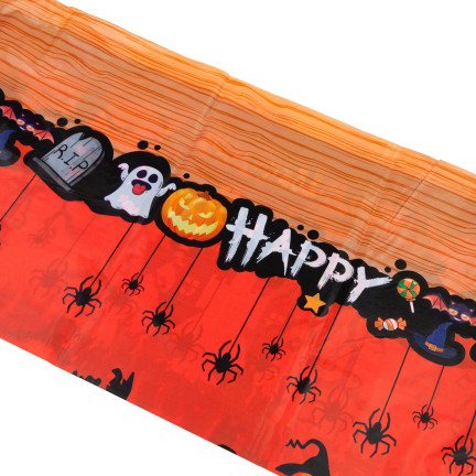 TG76540 HALLOWEEN TISCHDECKE ORANGE GROSSE TISCHDEKORATION KÜRBISSE