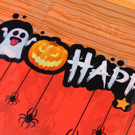 TG76540 HALLOWEEN TISCHDECKE ORANGE GROSSE TISCHDEKORATION KÜRBISSE