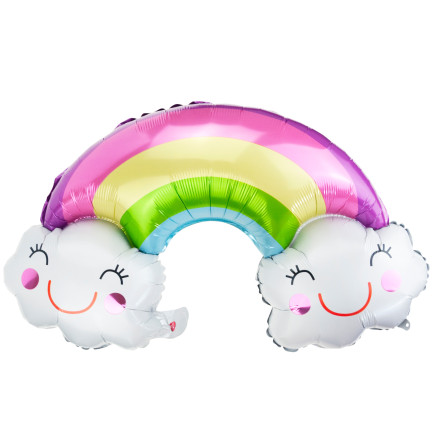 TG76542 BALLONGIRLANDE SET FARBIGE FOLIE LATEX BALLONS HAPPY BIRTHDAY
