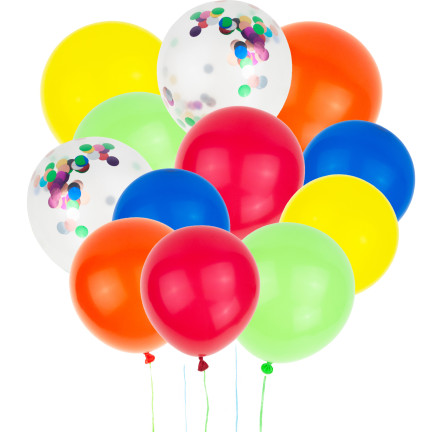 TG76544 BALLONGIRLANDE SET BUNTE BALLONS 120 ELEMENTE KONFETTI GEBURTSTAGSPARTY