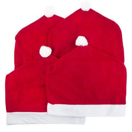 Auto-kopfstütze deckt weihnachtsmann hut 4pcs set