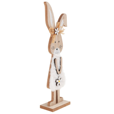 TG77277 Osterdekoration Ornament, Holzhase, Osterfigur