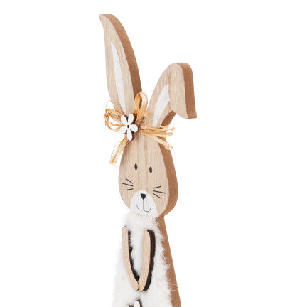 TG77277 Osterdekoration Ornament, Holzhase, Osterfigur