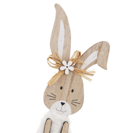 TG77277 Osterdekoration Ornament, Holzhase, Osterfigur
