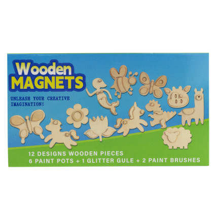 TG77430 MALSET HOLZMAGNETE TIERE FARBEN