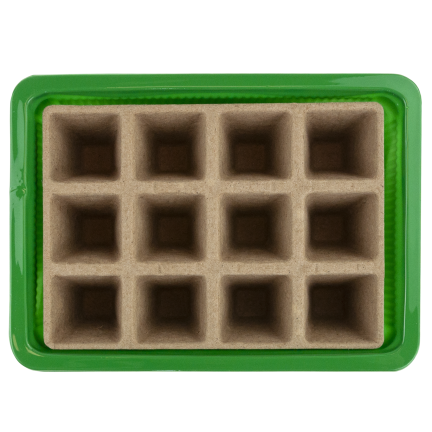TG77612 Mini-Gewächshaus, Mini-Gewächshaus, Multitopf für Aussaat, Torf-Töpfe, 12 Kammern