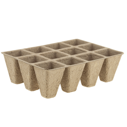 TG77612 Mini-Gewächshaus, Mini-Gewächshaus, Multitopf für Aussaat, Torf-Töpfe, 12 Kammern