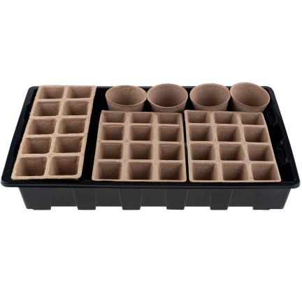 TG77613 Sada pro sazenice, miniskleník pro sazenice, rašelinové květináče