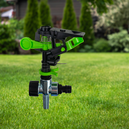 TG77627 Pulsating Garden Sprinkler, Metal Garden Sprinkler for Watering, Sprayer