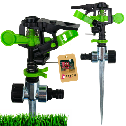 TG77627 Pulsating Garden Sprinkler, Metal Garden Sprinkler for Watering, Sprayer