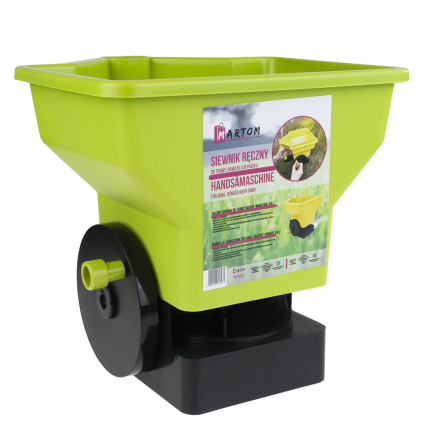 TG77629 Fertilizer and Seed Spreader, Adjustable Hand Spreader, Portable Grass and Sand Spreader