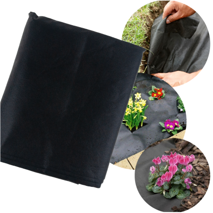 TG77643 Agro-Textil gegen Unkraut, Agro-Textil 1,6x2,9m, schwarz gegen Unkraut 4,64m2