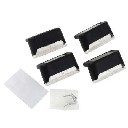 TG77660 SOLARLEUCHTEN 4 STÜCK. SOLAR LED GARTEN LICHTER FÜR TREPPEN TERRASSE ZAUN DÄMMERUNGSSENSOR