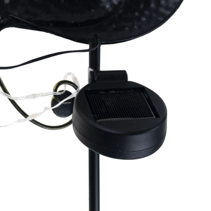 TG77661 SOLAR PFAU LAMPE LEUCHTENDE LED DEKORATION SOLAR GARTEN PFUND LICHT
