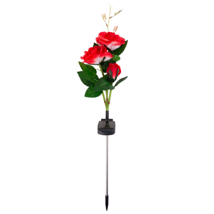 TG77662 SOLAR GARDEN LAMPS LED ROSE SOLAR LAMPS Künstliche Blumen