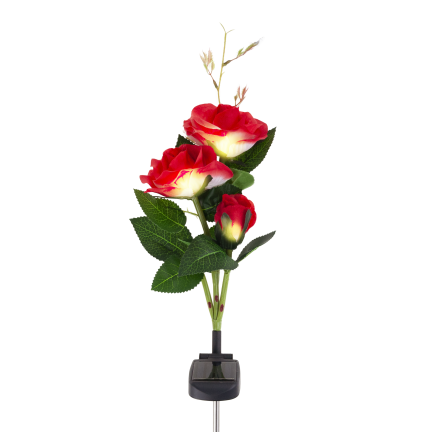 TG77662 SOLAR GARDEN LAMPS LED ROSE SOLAR LAMPS Künstliche Blumen