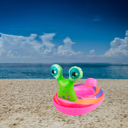 Aufblasbare schnecke schwimmen strand rad für den pool