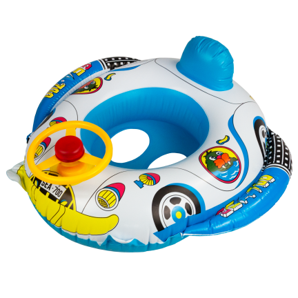 TG77791 Kids' Swimming Ring: Inflatable Car with Steering Wheel