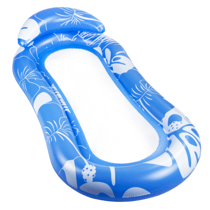 TG77796 AUFBLASBARE STRANDMATRATZE ZUM SCHWIMMEN MIT NETZPOOLKISSEN
