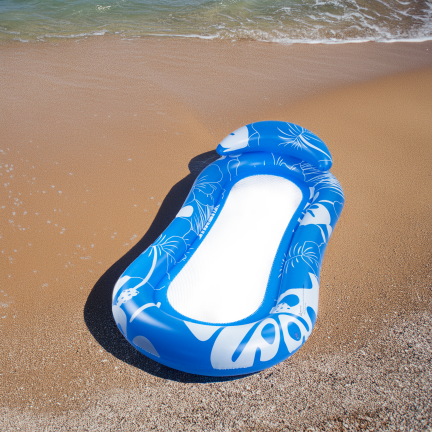 TG77796 AUFBLASBARE STRANDMATRATZE ZUM SCHWIMMEN MIT NETZPOOLKISSEN