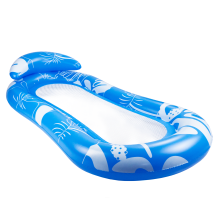 TG77796 AUFBLASBARE STRANDMATRATZE ZUM SCHWIMMEN MIT NETZPOOLKISSEN