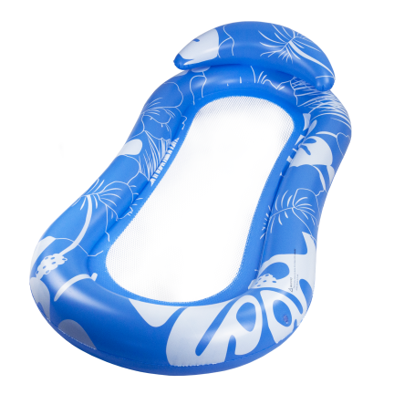 TG77796 AUFBLASBARE STRANDMATRATZE ZUM SCHWIMMEN MIT NETZPOOLKISSEN