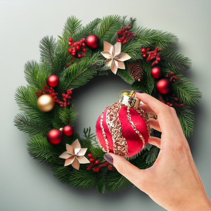 TG78529-3 POLYSTYROL-KUGEL 6 STÜCK BURGUNDERROT GLITZERND