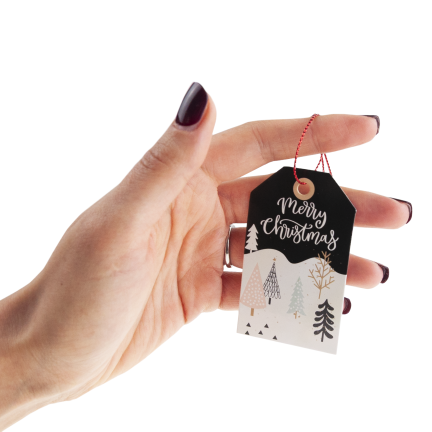 Geschenkanhänger, Geschenketiketten, Papier, Weihnachten, gemischte Designs, 24 Stück.