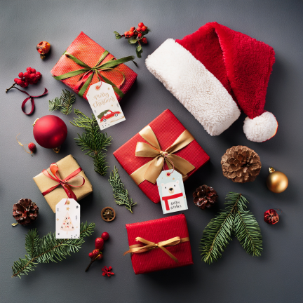 Geschenkanhänger, Geschenketiketten, Papier, Weihnachten, gemischte Designs, 24 Stück.