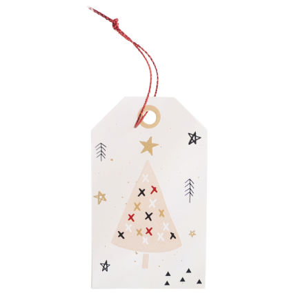 Geschenkanhänger, Geschenketiketten, Papier, Weihnachten, gemischte Designs, 24 Stück.