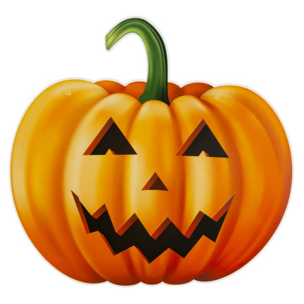 Závěsná dekorace na dveře do okna, papír, oranžová barva, dýně, motiv Halloween, sada 3 dýní
