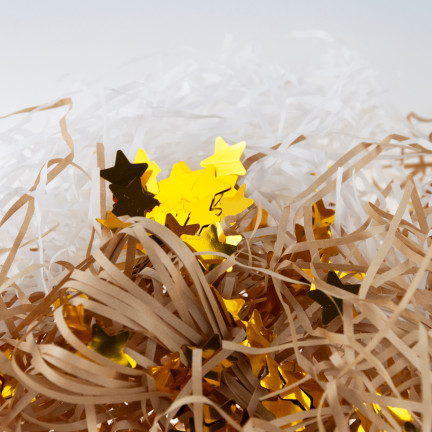 Geschenkfüller, Heu, Sisal, Dekoration, mit Sternen, Öko, 30g