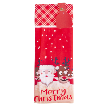 TG78760 POKROWIEC NA BUTELKĘ WORECZEK OPAKOWANIE ETUI ŚWIĄTECZNE MIKOŁAJKI