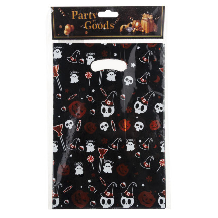 Sáčky na bonbóny, dárkové sáčky, sáčky z fólie, mix vzorů, halloweenské dekorace, sada 10ks.