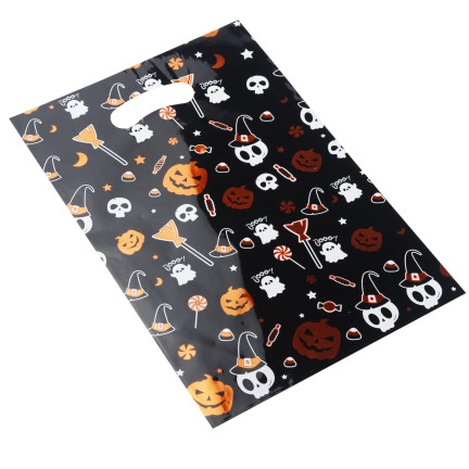 Sáčky na bonbóny, dárkové sáčky, sáčky z fólie, mix vzorů, halloweenské dekorace, sada 10ks.