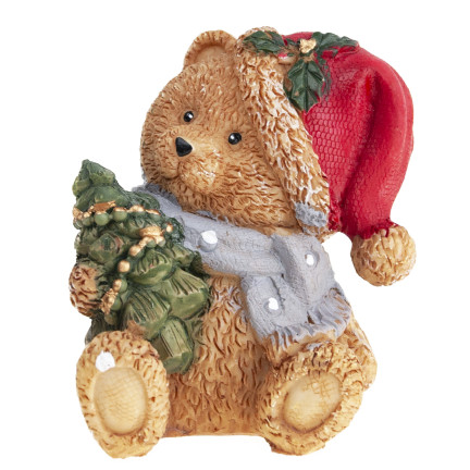 TG79572-1 MEDVÍDEK Z POLYRESINU VÁNOČNÍ DEKORACE FIGURKA MEDVÍDKA