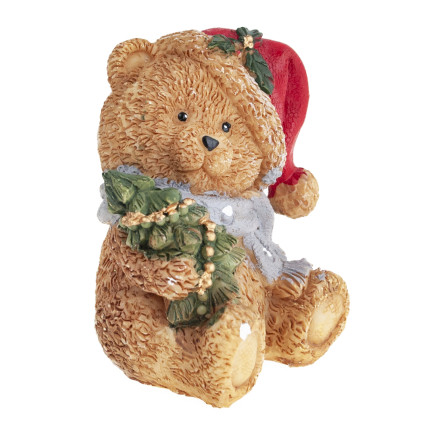 TG79572-1 MEDVÍDEK Z POLYRESINU VÁNOČNÍ DEKORACE FIGURKA MEDVÍDKA