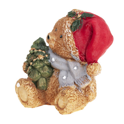 TG79572-1 MEDVÍDEK Z POLYRESINU VÁNOČNÍ DEKORACE FIGURKA MEDVÍDKA