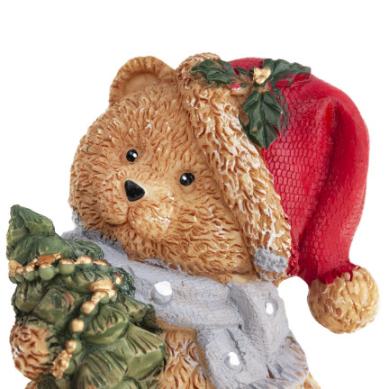 TG79572-1 MEDVÍDEK Z POLYRESINU VÁNOČNÍ DEKORACE FIGURKA MEDVÍDKA