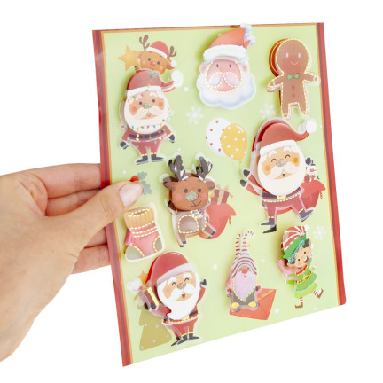 TG80057 WEIHNACHTSAUFKLEBER 3D PUFFY KONVEXE MOTIVIERENDE WEIHNACHTSAUFKLEBER