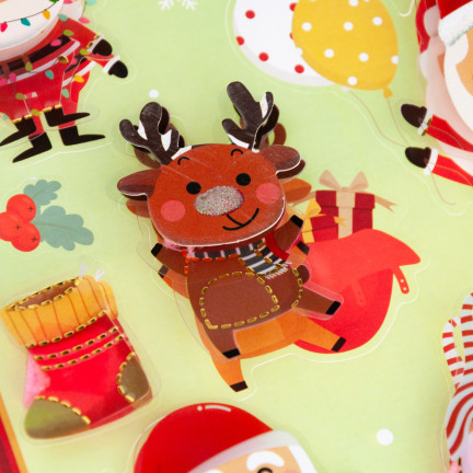 TG80057 WEIHNACHTSAUFKLEBER 3D PUFFY KONVEXE MOTIVIERENDE WEIHNACHTSAUFKLEBER