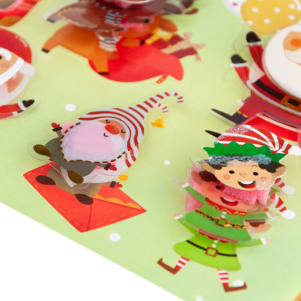 TG80057 WEIHNACHTSAUFKLEBER 3D PUFFY KONVEXE MOTIVIERENDE WEIHNACHTSAUFKLEBER