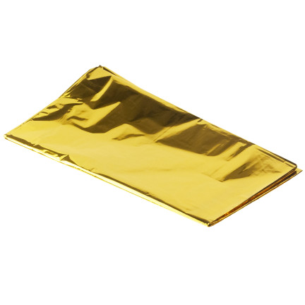 Weihnachtstischdecke, Folie, gold, glänzend, Tischdekoration, 137×274 cm