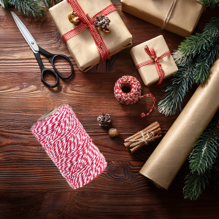 TG80079 DEKORATIVES GESCHENKPAPIER SCHNUR BAND SCHLEIFE