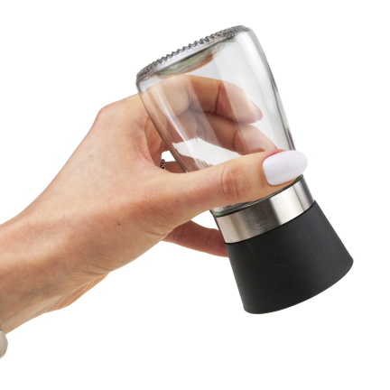 TG80298 Adjustable Glass Pepper, Salt, and Spice Mill Set (2-piece set)