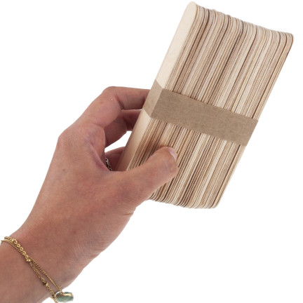 TG80299 KREATIVNÍ DŘEVĚNÉ LEPICÍ TYČINKY DIY ZMRZLINOVÉ TYČINKY 50KS/KPL